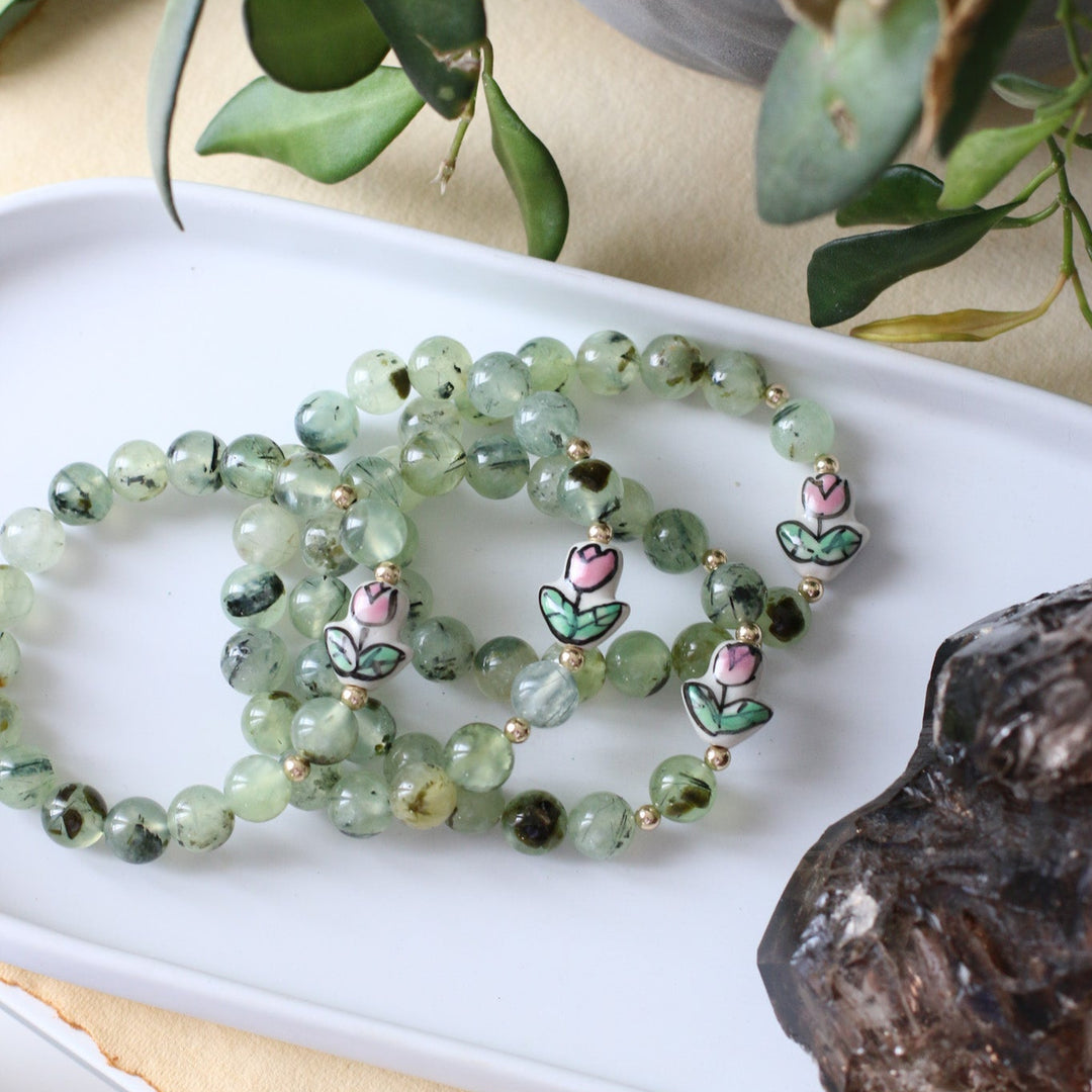 A Fresh Start | Tulip + Prehnite Bracelet