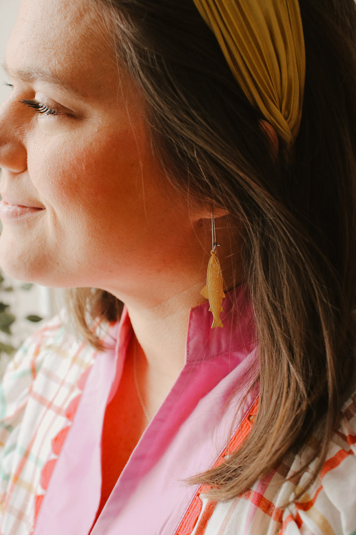 Fresh Catch Earrings | Brass Fish Earrings