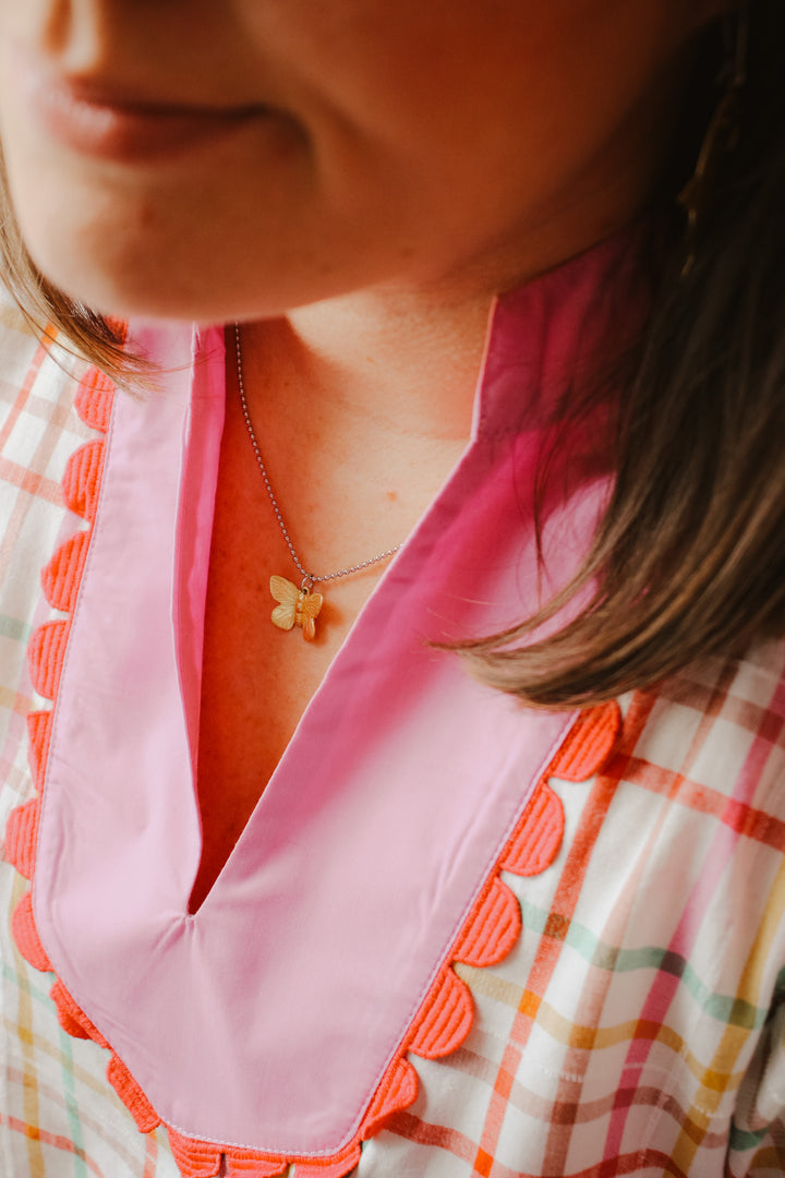 Made New | Brass Butterfly Necklace