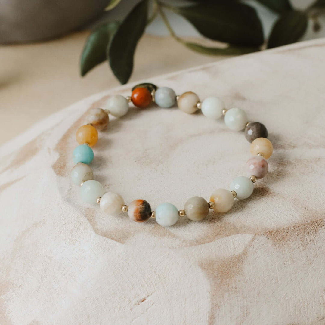 amazonite meaningful gemstone beaded bracelet