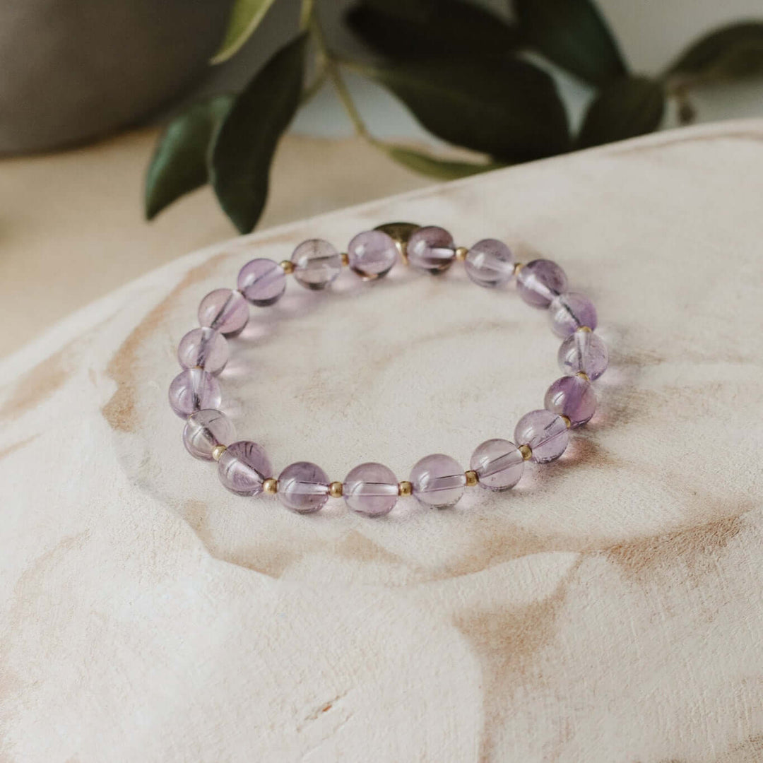amethyst meaningful gemstone beaded bracelet
