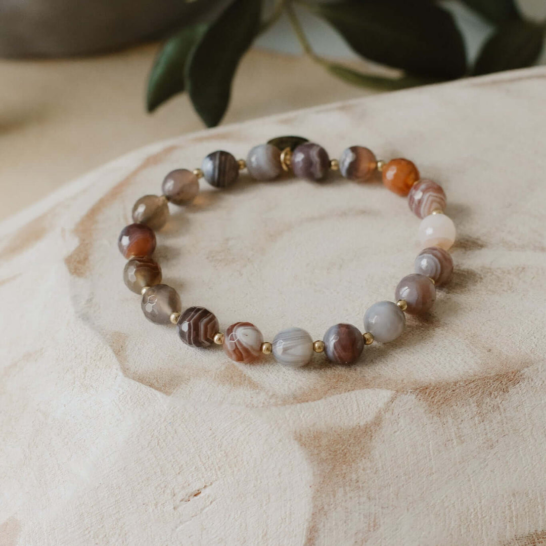 botswana agate meaningful gemstone bracelet