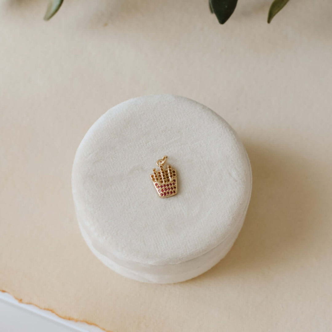 Gold French Fry Charm