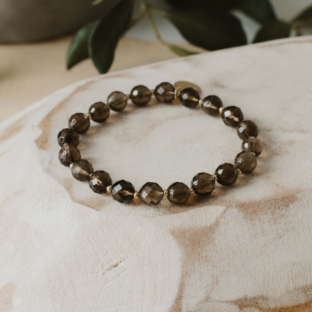 smoky quartz meaningful gemstone bracelet