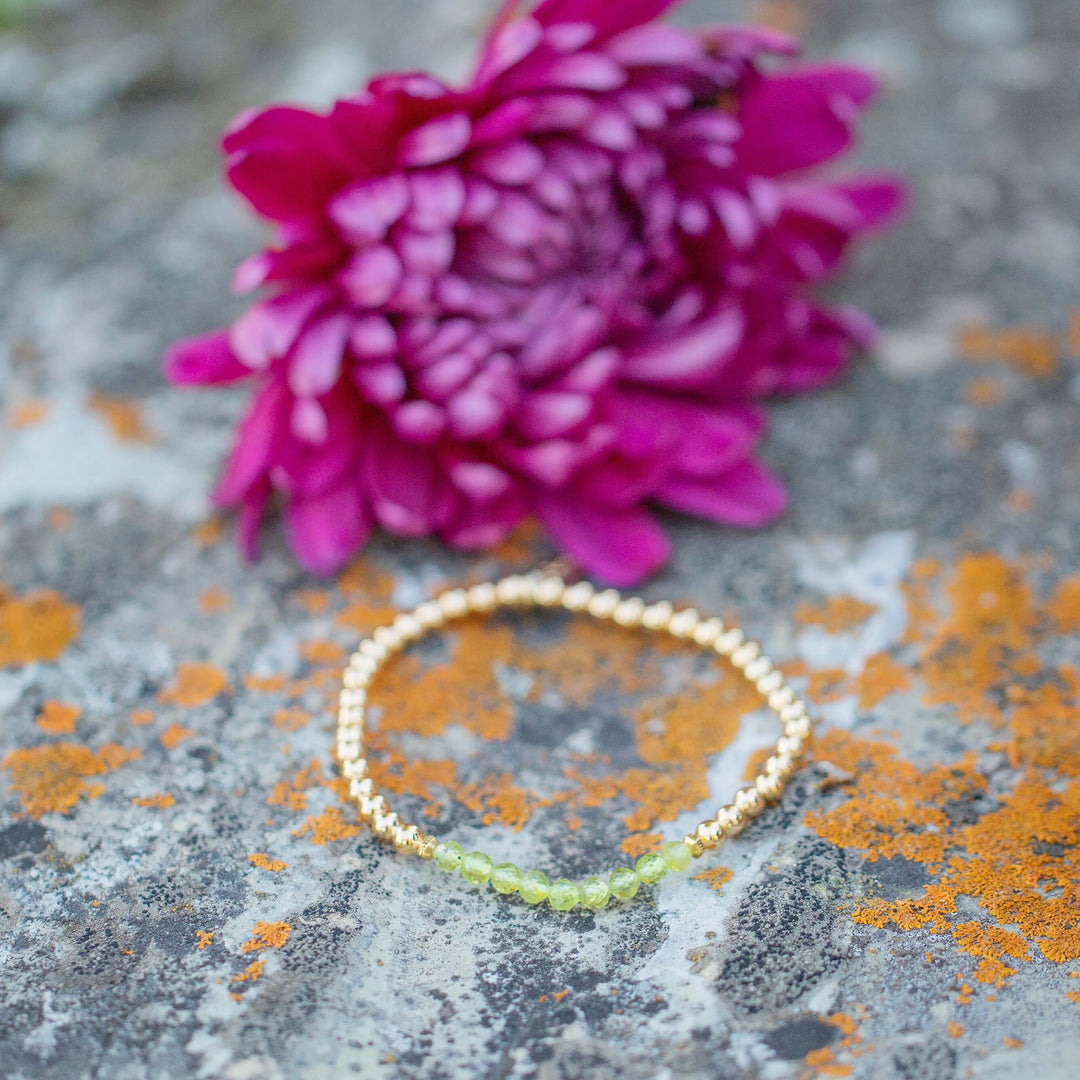 peridot august birthstone bracelet