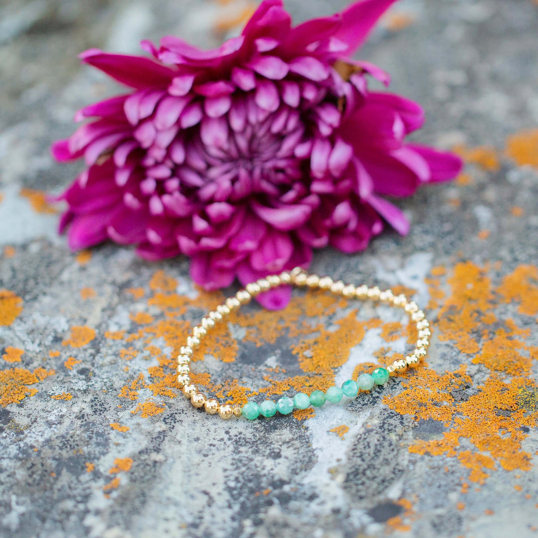 gold filled birthstone bracelet may