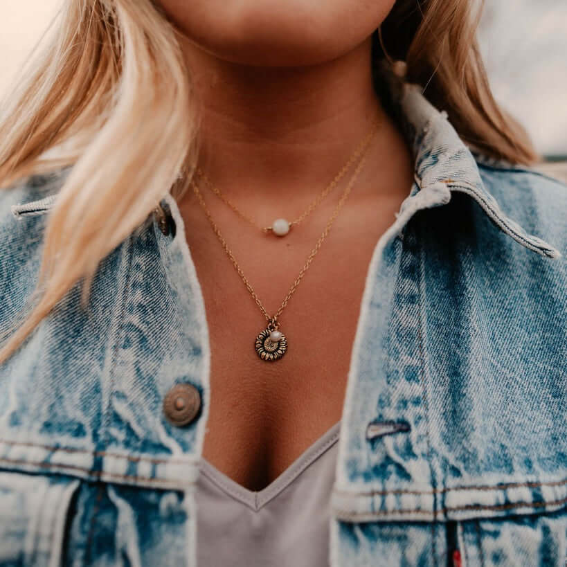 SIMPLE GEM | Simple Silver Gemstone Necklace