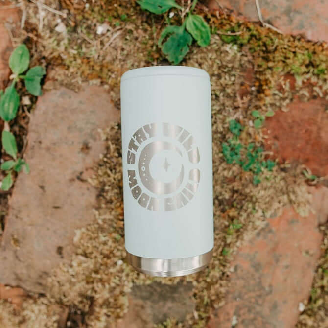STAY WILD | Matte Aqua Skinny Can Cooler