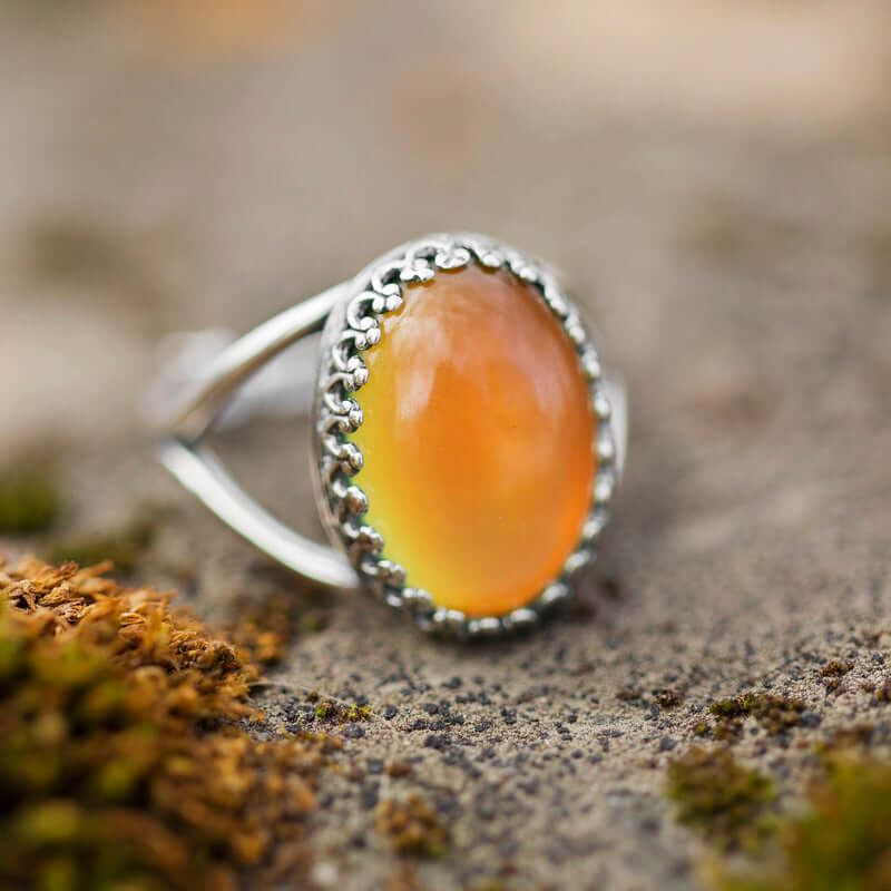 Sterling Silver Oval Mood Ring