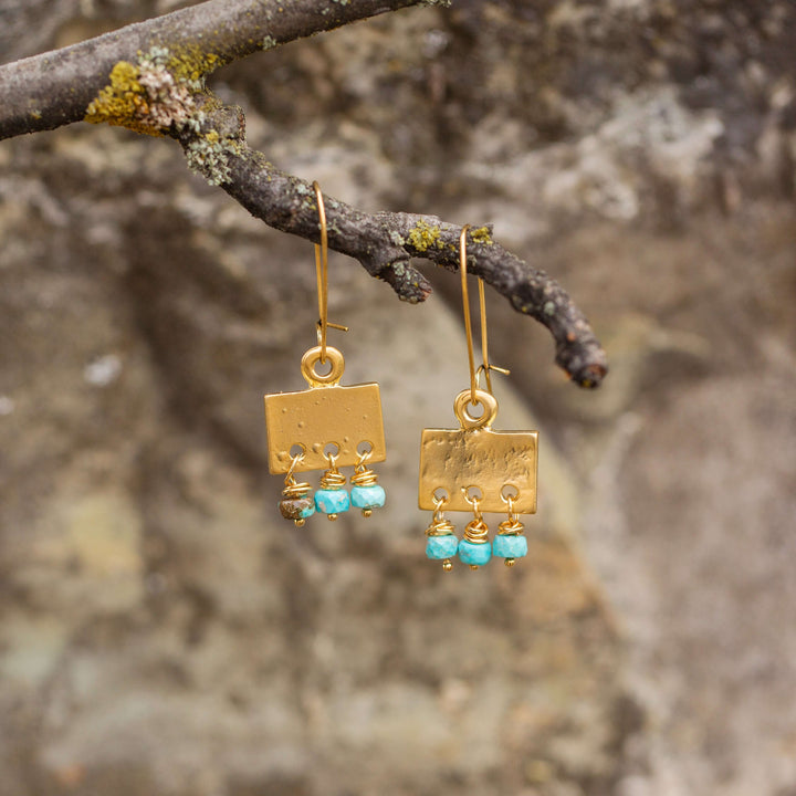 TREASURE FINDER | Gold + Turquoise Earrings