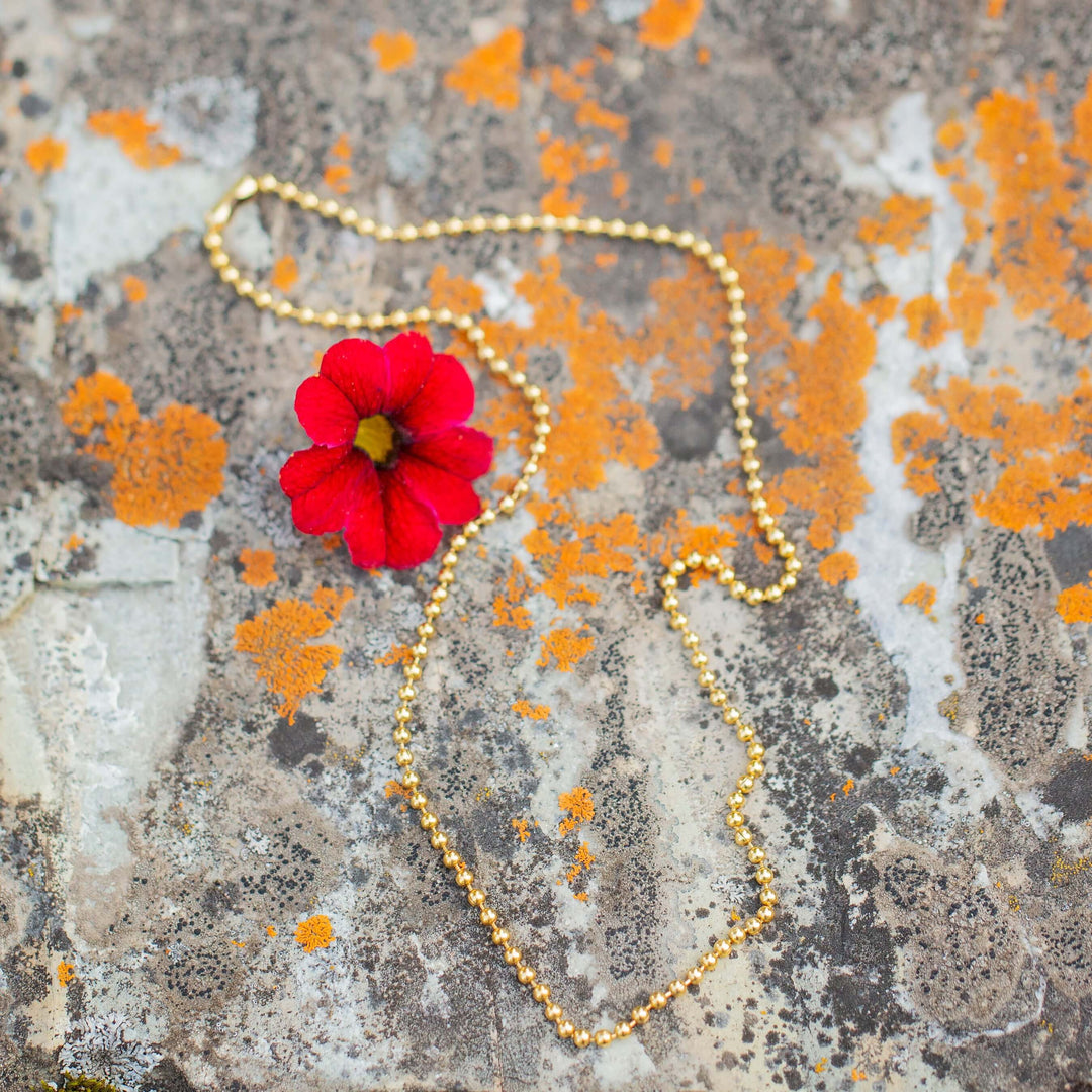 dainty gold beaded ankle bracelet