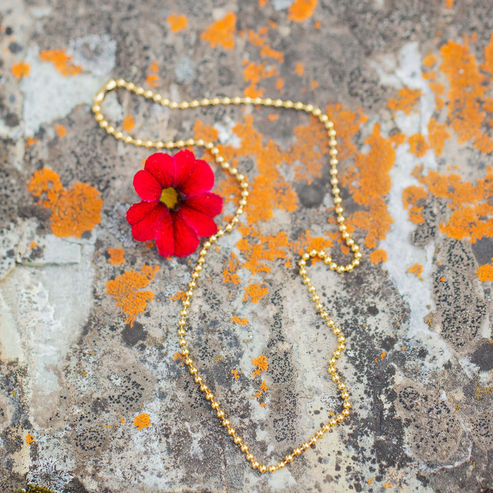 dainty gold beaded ankle bracelet