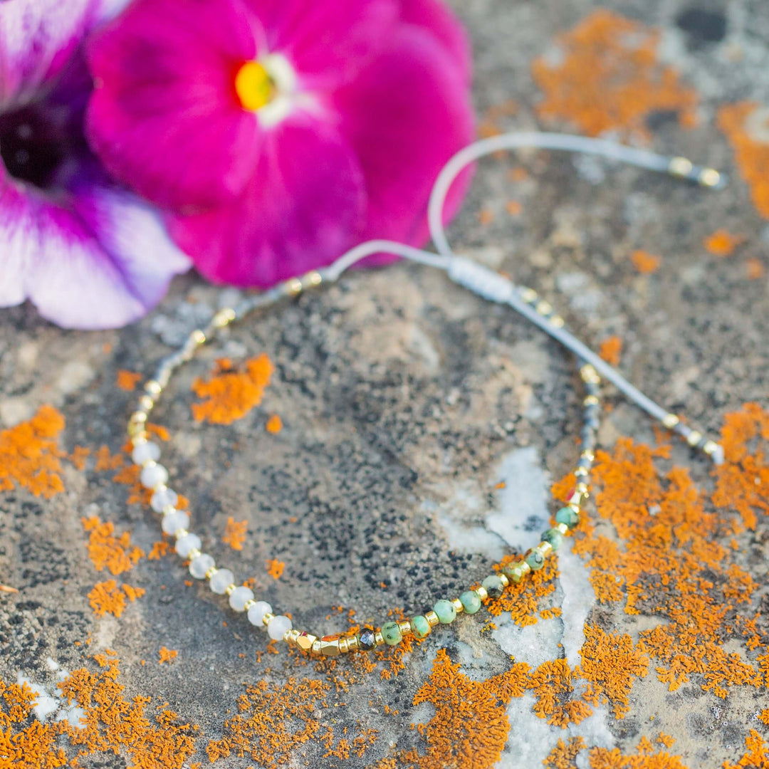 The Little Things | Adjustable Gemstone Cord Bracelet
