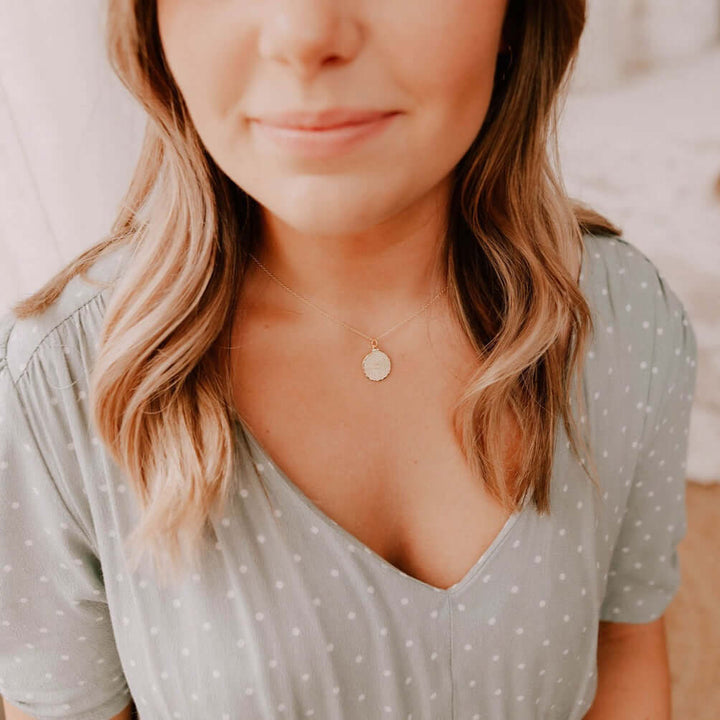 The Lords Prayer | Dainty Gold Coin Necklace