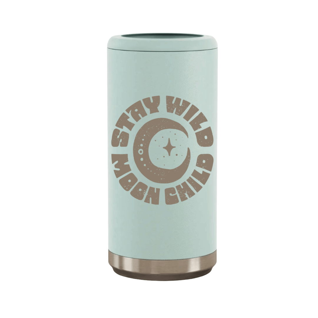 STAY WILD | Matte Aqua Skinny Can Cooler