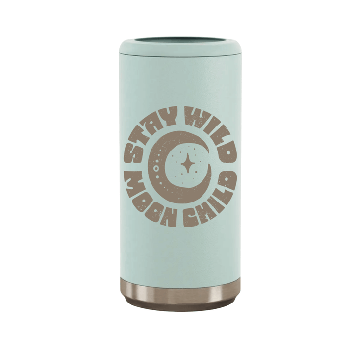 STAY WILD | Matte Aqua Skinny Can Cooler