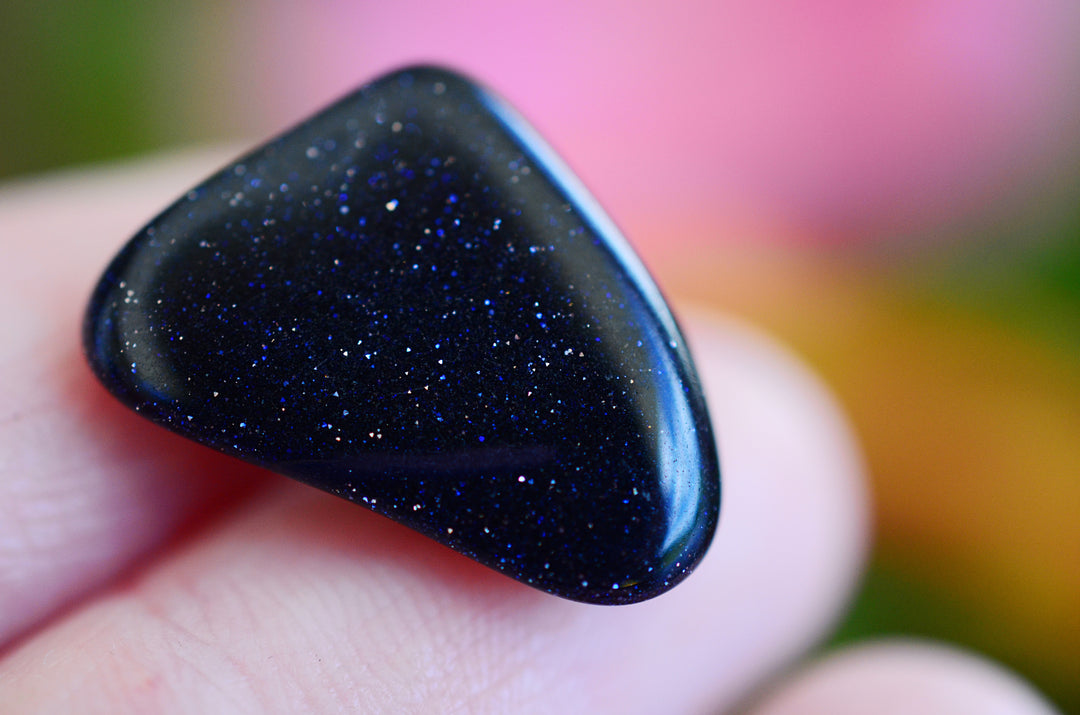 Exploring Gemstone Meaning: Blue Goldstone for Ambition + Positive Energy + Protection