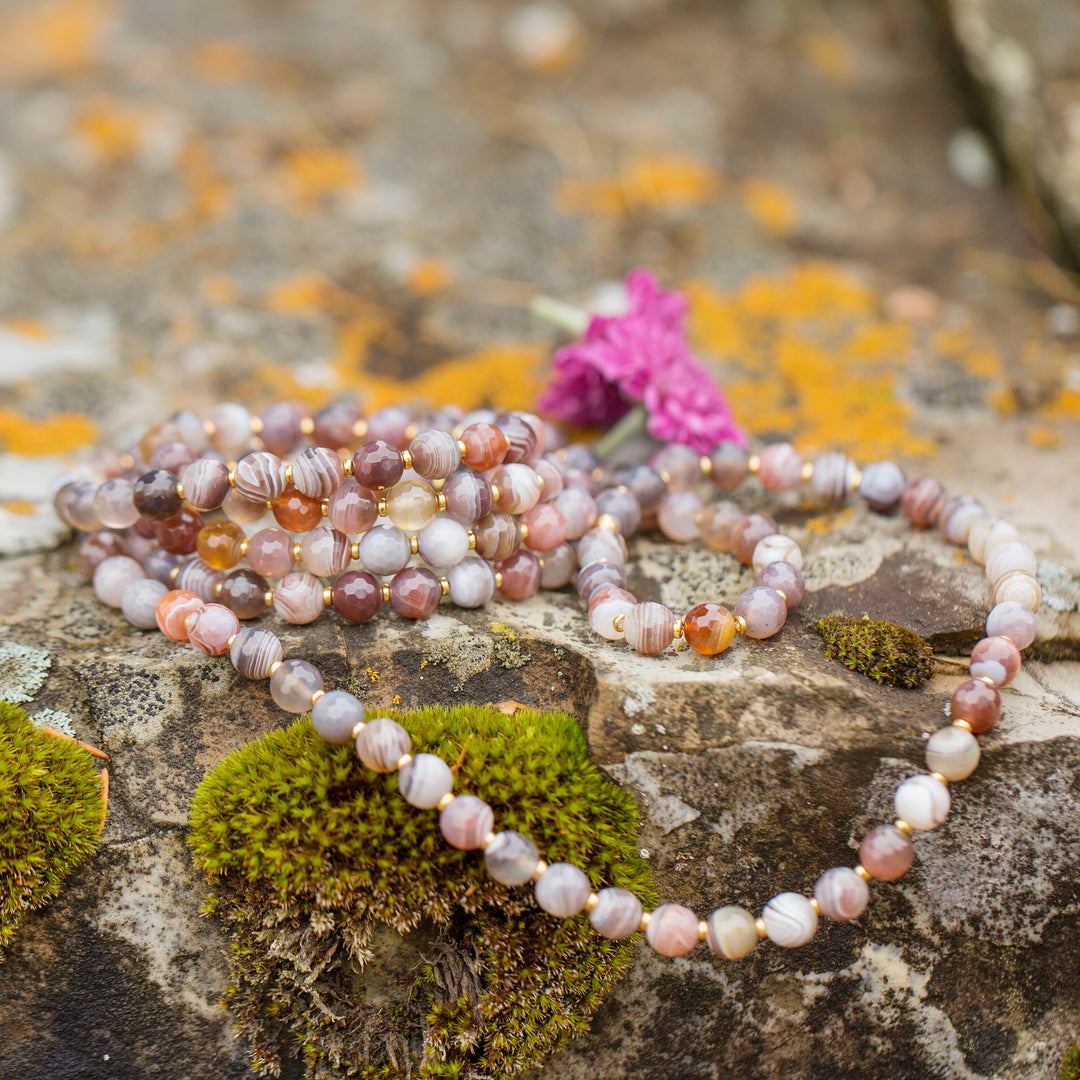 BOTSWANA AGATE | Meaningful Gemstone Wrap Necklace