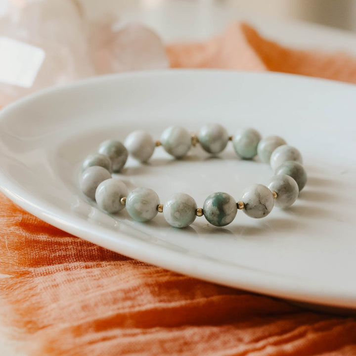 PEACE JADE | Chunky Meaningful Gemstone Bracelet