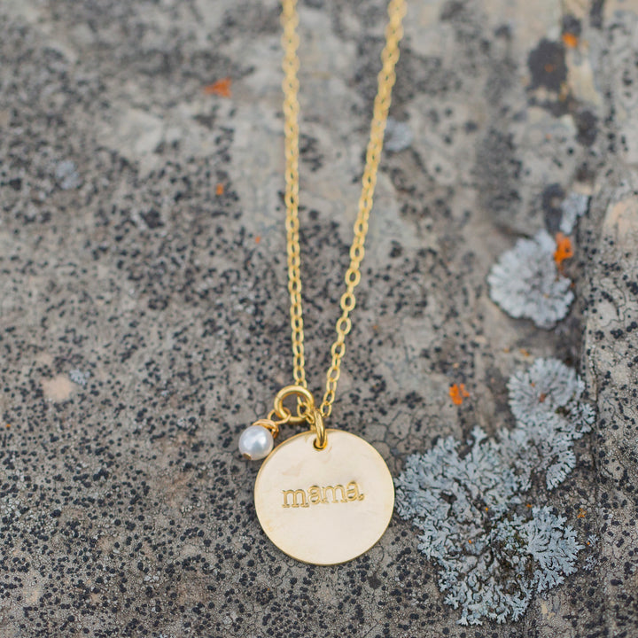 custom gold disc necklace 