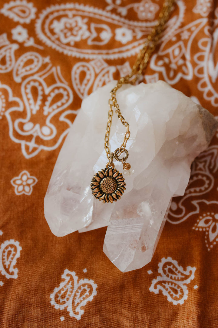 SUNFLOWER | Dainty Gold Necklace
