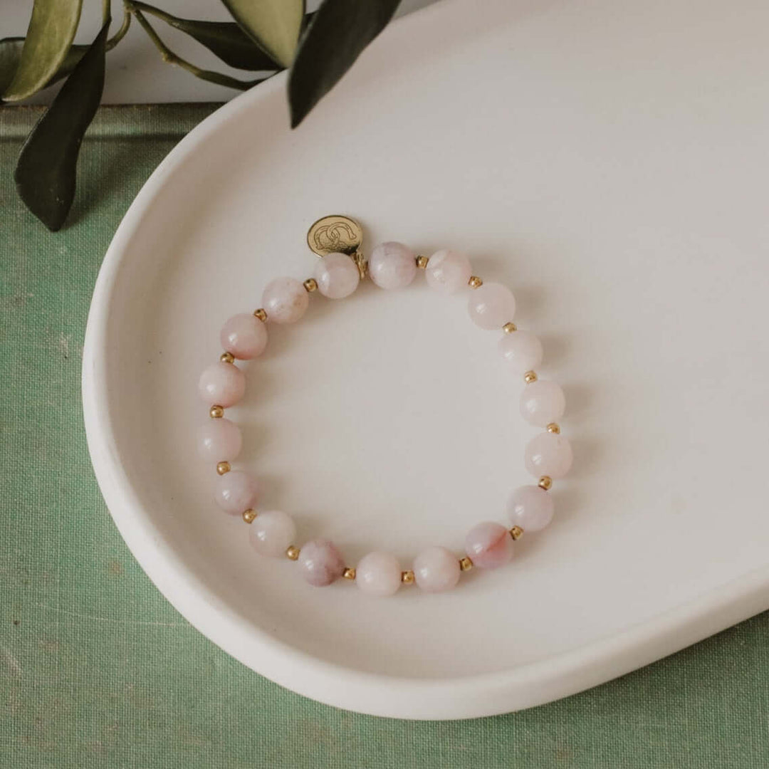 Kunzite meaningful gemstone beaded bracelet