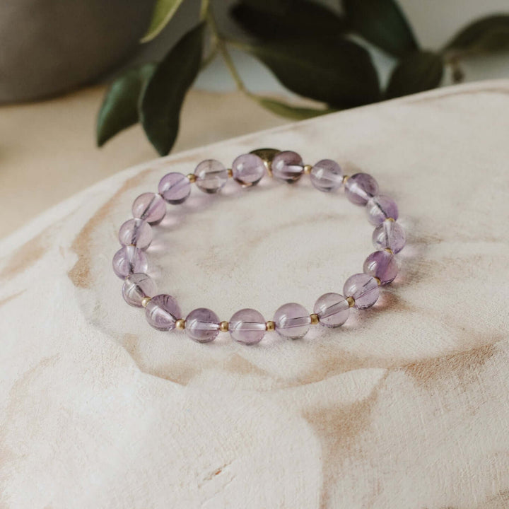 amethyst meaningful gemstone beaded bracelet
