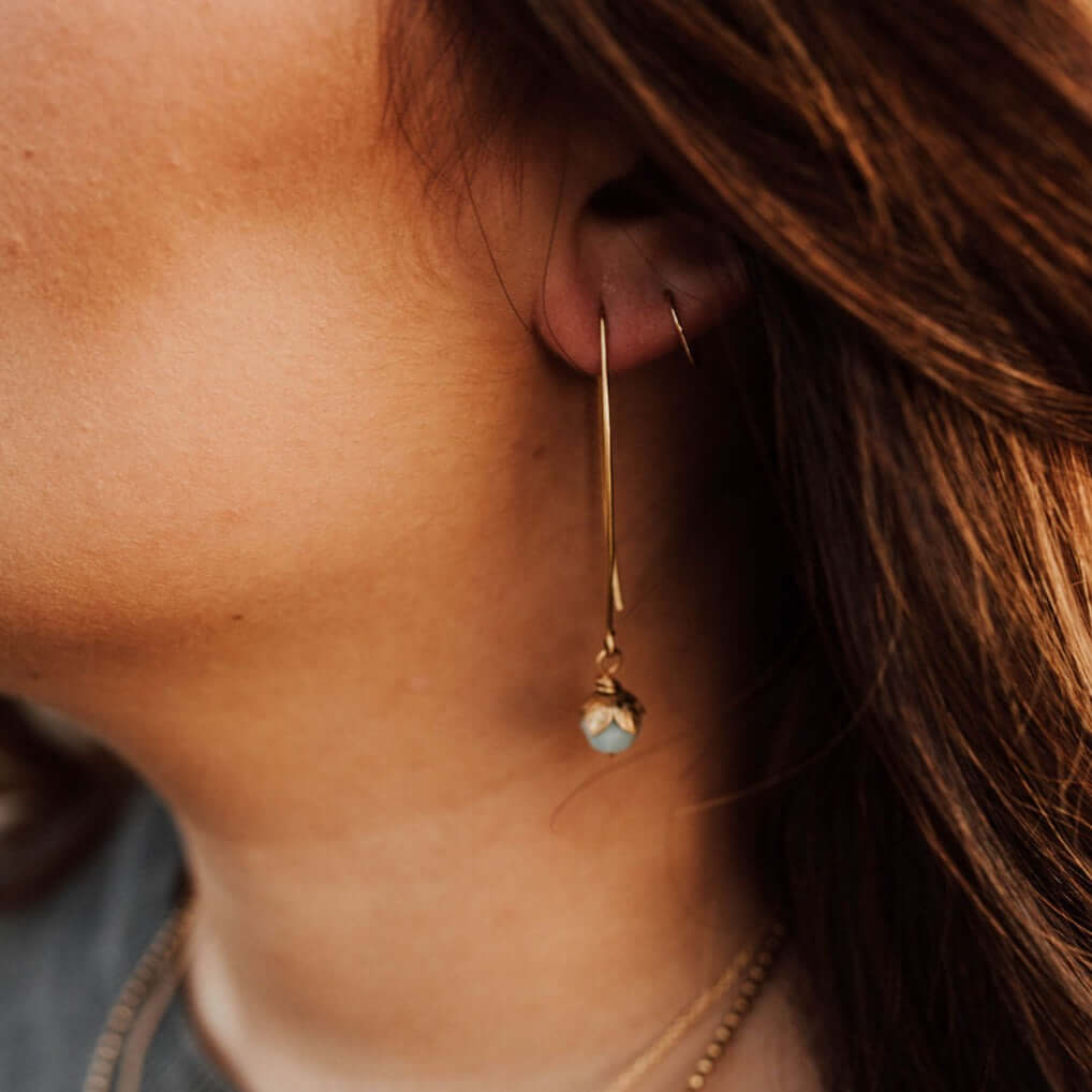 SHINE | Gemstone Dangle Earrings