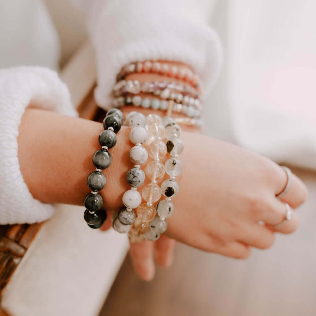 PEACE JADE | Chunky Meaningful Gemstone Bracelet