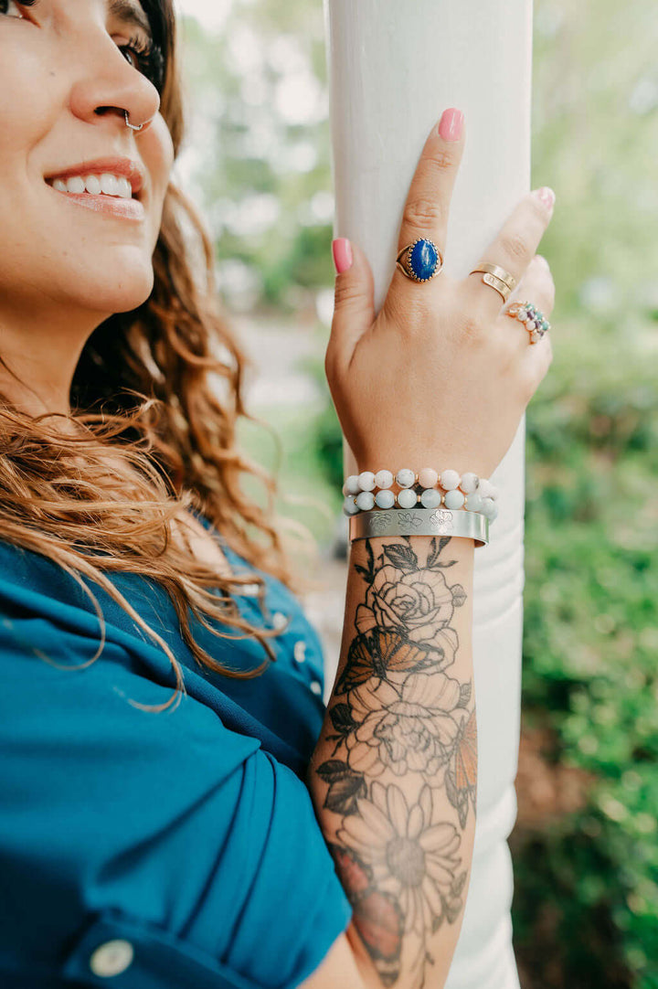 FLOWER GARDEN | Custom Birth Flower Cuff Bracelet