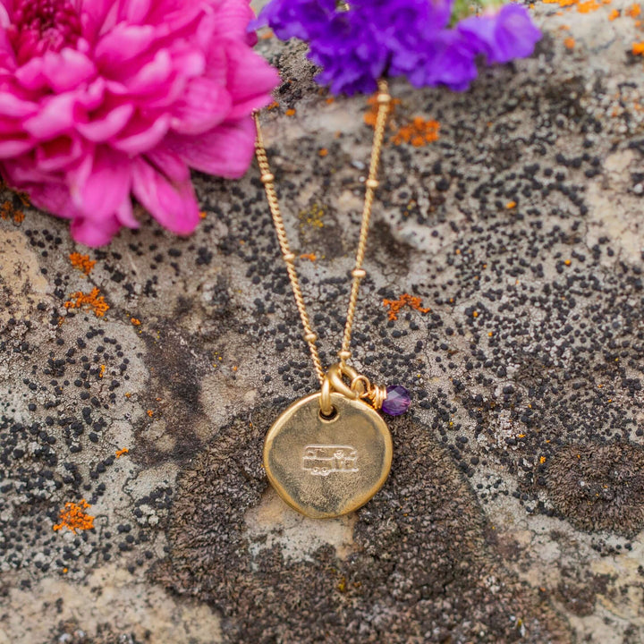 dainty gold airstream camper necklace