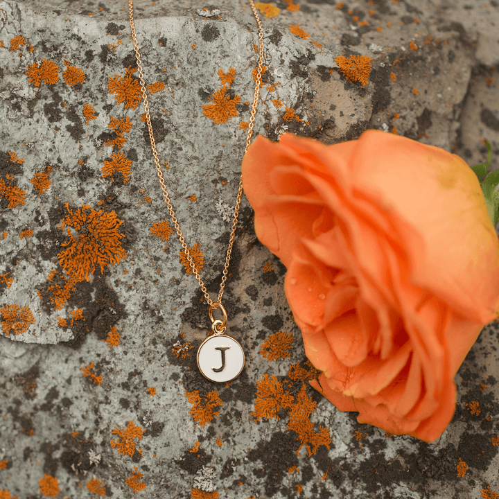 Tiny initial necklace