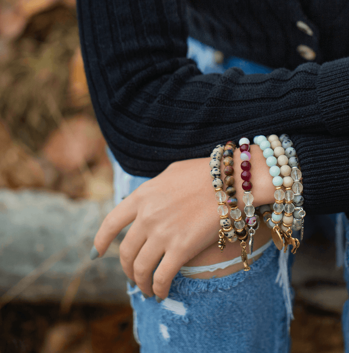 meaningful gemstone charm bracelets 