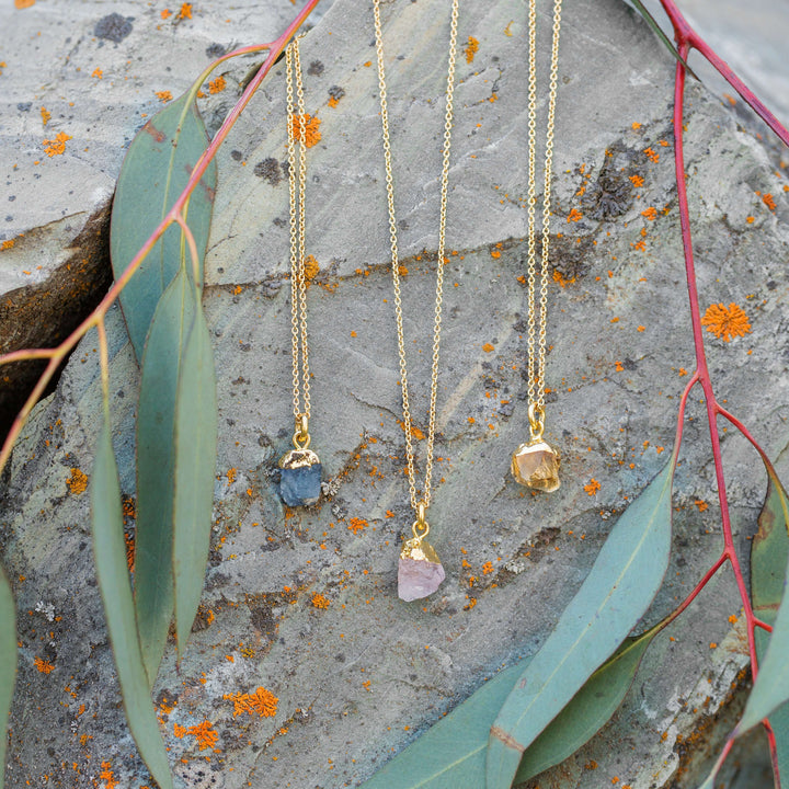 HESTER | Raw Birthstone Necklace