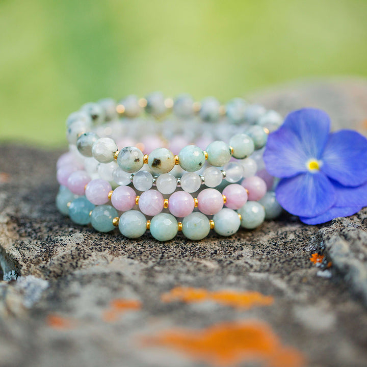 THE DAHLIA STACK | Gemstone Bracelet Set